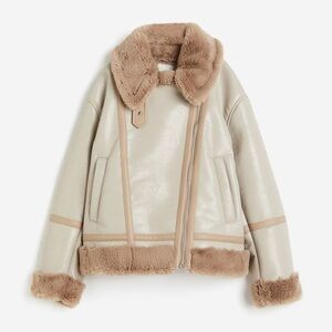 H&M teddy biker jacket